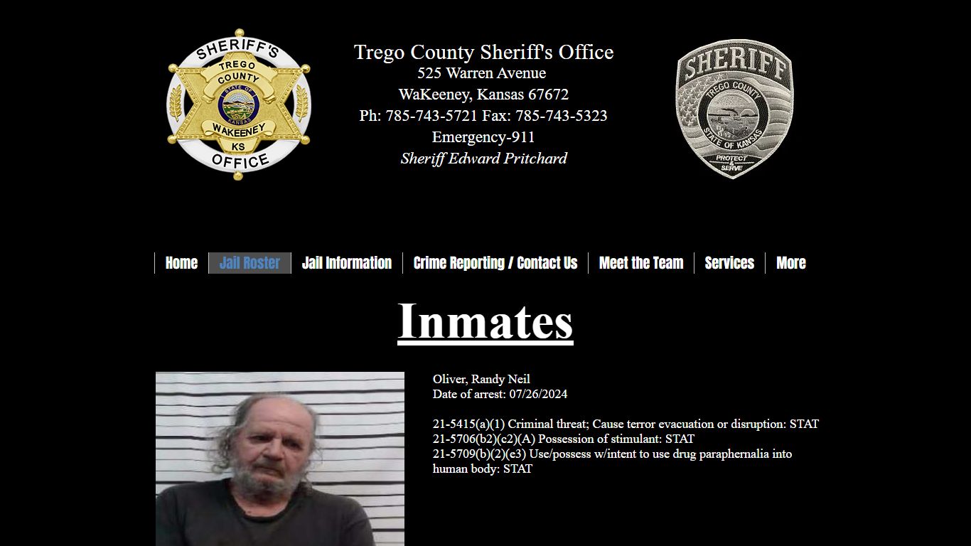 Jail Roster | Trego County Sheriff